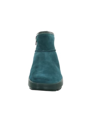 Think! Leder-Ankle-Boots in Türkis