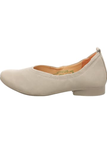 Think! Leder-Ballerinas in Creme