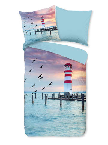Pure Komplet pościeli "Lighhouse" ze wzorem z mikrofibry