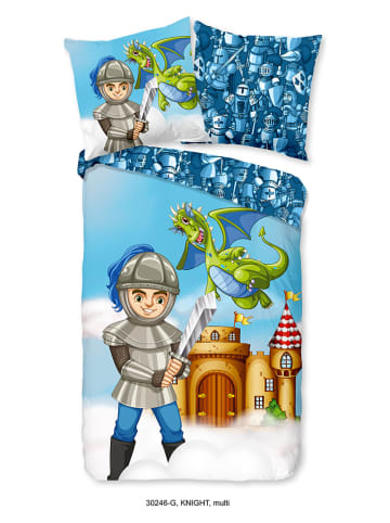 Good Morning Komplet pościeli "Knight" w kolorze niebieskim ze wzorem