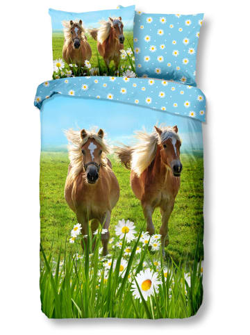 Good Morning Bettwäsche-Set "Horses" in Bunt
