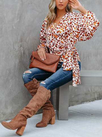 LA Angels Bluse in Weiß/ Orange