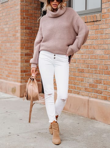 LA Angels Sweter w kolorze jasnoróżowym