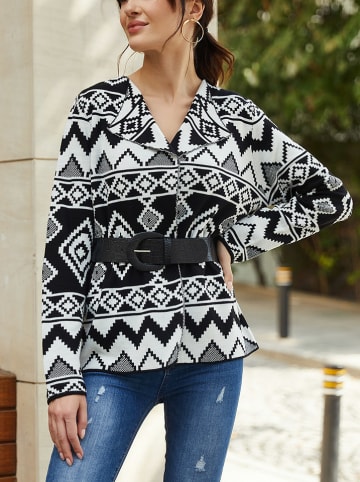 LA Angels Cardigan in Schwarz/ Creme