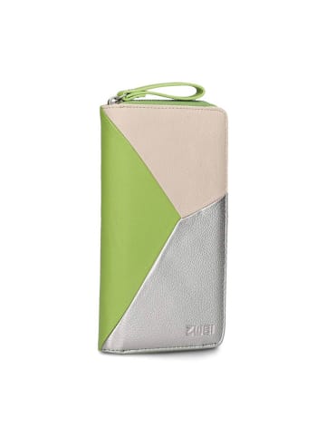 Zwei Geldbörse in Silber/ Beige/ Grün - (B)11 x (H)20 x (T)3 cm
