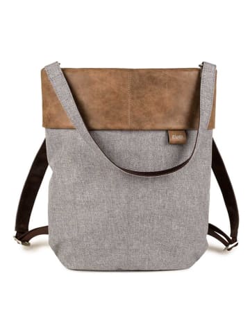 Zwei Schultertasche in Grau/ Hellbraun - (B)33 x (H)34 x (T)14 cm