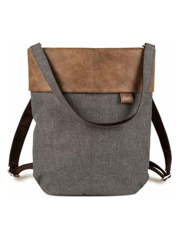 Zwei Schultertasche in Anthrazit/ Hellbraun - (B)33 x (H)34 x (T)14 cm