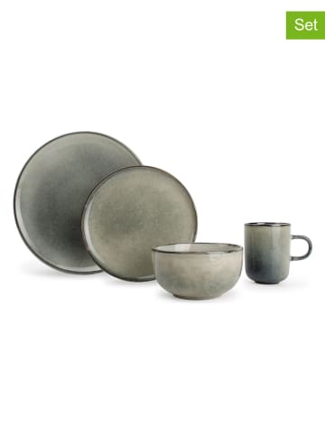 Salt and Pepper 16tlg. Kombiservice "Meridian" in Beige/ Grau