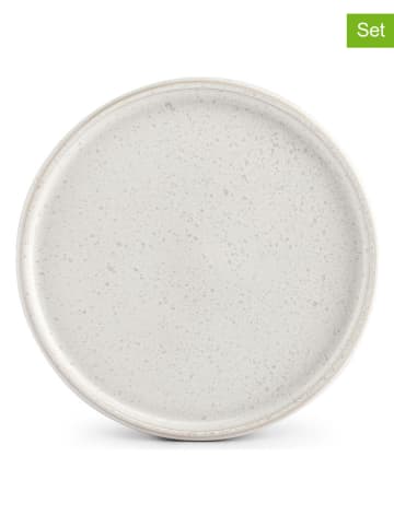 Salt and Pepper 4er-Set: Dessertteller ''Curvy'' in Creme - Ø 20 cm 
