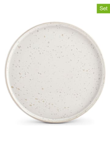 Salt and Pepper 4er-Set: Speiseteller ''Curvy'' in Creme - Ø 26 cm 