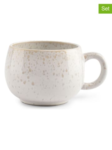 Salt and Pepper Kubki (4 szt.) "Curvy" w kolorze biało-beżowym - 300 ml
