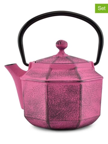 Salt and Pepper Imbryki (2 szt.) "Sencha" w kolorze różowym do herbaty - 870 ml