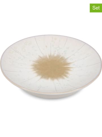 Salt and Pepper 4er-Set: Brotteller ''Eclipse'' in Beige/ Weiß - Ø 18 cm
