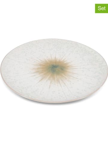 Salt and Pepper 4er-Set: Speiseteller ''Eclipse'' in Beige/ Weiß - Ø 28 cm