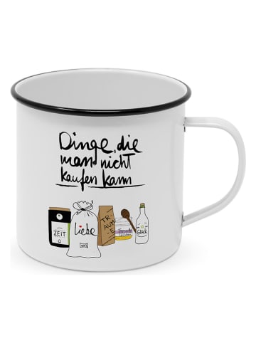 ppd Jumbotasse "Happy Metal" in Weiß - 500 ml