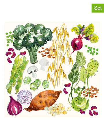 ppd Serwetki (40 szt.) "Veggies" w kolorze zielono-fioletowym