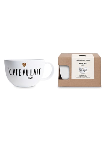 ppd Jumbotasse "Cafe au lait" in Weiß - 550 ml