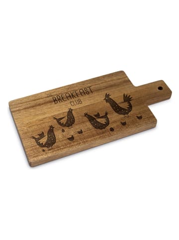 ppd Schneidebrett "Breakfast Club" in Hellbraun - (L)29 x (B)14 cm