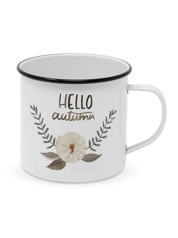 ppd Kubek jumbo 'Hello autumn'' w kolorze białym ze wzorem - 500 ml