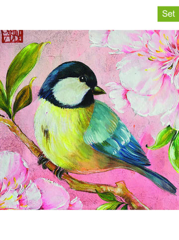 ppd Serwetki (40 szt.) "Oiseau en rose" w kolorze jasnoróżowym