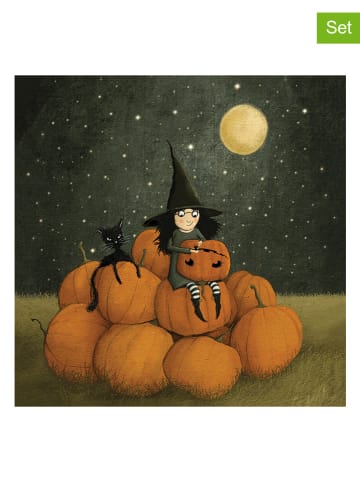 ppd Serwetki (40 szt.) "Pumpkin Carving" w kolorze czarno-pomarańczowym