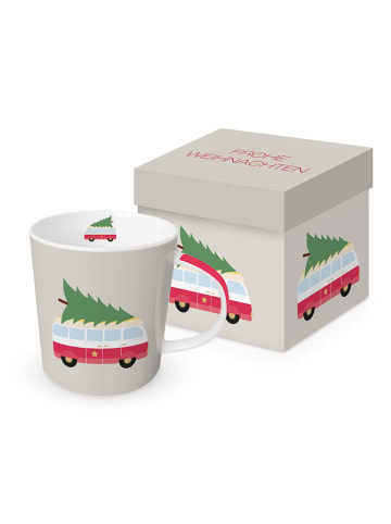 ppd Jumbotasse "Weihnachtsbus" in Grau - 350 ml