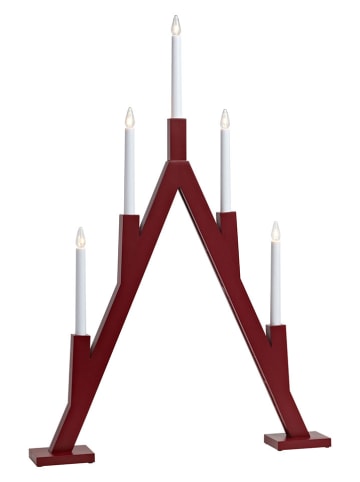 Marksljöd Lampa adwentowa "Bjurfors" w kolorze czerwonym - 56 x 77 cm