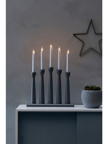 Marksljöd Adventslamp "Mäserkär" grijs - (B)36 x (H)49 cm