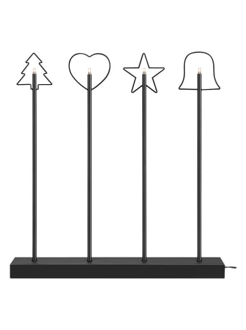 Marksljöd Adventsleuchter "Ginger" in Schwarz - (B)38 x (H)40 cm