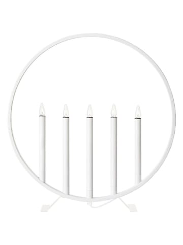 Marksljöd Adventsleuchter "Surround" in Weiß - (B)47 x (H)50 cm