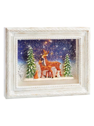 Marksljöd LED-Dekoobjekt "Reinhard" in Weiß - (B)24,5 x (H)19,5 cm