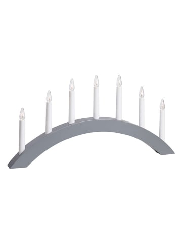 Marksljöd Adventsleuchter "Atle" in Grau - (B)55,5 x (H)27 cm