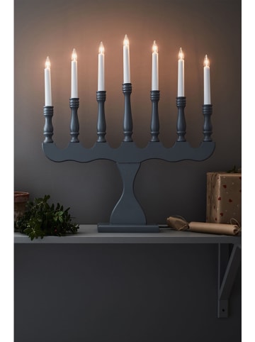 Marksljöd Lampa adwentowa "Svaneholm" w kolorze szarym - 51 x 58 cm