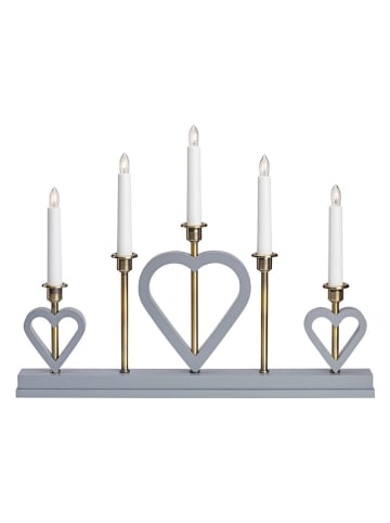 Marksljöd Adventslamp "Melissa" grijs/goudkleurig - (B)47 x (H)36 cm