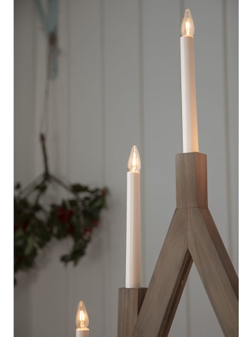 Marksljöd Lampa adwentowa "Bjurfors" w kolorze jasnobrązowym - 52 x 76,5 cm