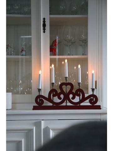 Marksljöd Lampa adwentowa "Enerby" w kolorze czerwonym - 47 x 35,5 cm