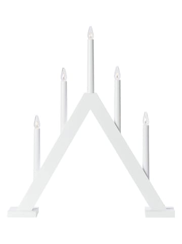 Marksljöd Adventsleuchter "Ariele" in Weiß - (B)46 x (H)52,5 cm
