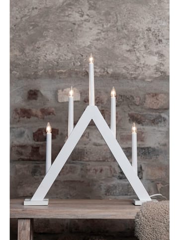 Marksljöd Lampa adwentowa "Ariele" w kolorze białym - 46 x 52,5 cm