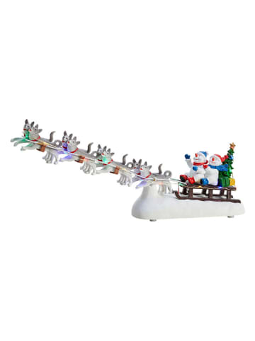 Marksljöd LED-Dekoobjekt "Ludwig" in Weiß/ Bunt - (B)35 x (H)13,5 cm