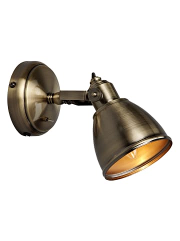 Marksljöd Wandlamp "Fjällbacka" goudkleurig - (B)12 x (H)17 x (D)19,5 cm
