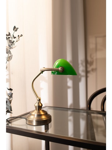 Marksljöd Tischleuchte "Bankers" in Grün/ Gold - (H)25 x Ø 19 cm