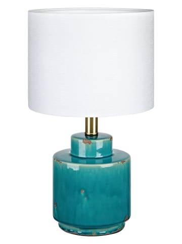 Marksljöd Tafellamp "Cous" wit/turquoise - (H)41,5 x Ø 24 cm