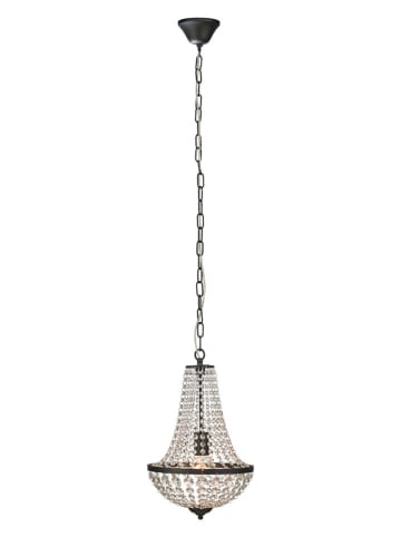 Marksljöd Hanglamp "Gränsö" zwart/transparant - (H)46 x  Ø 30 cm