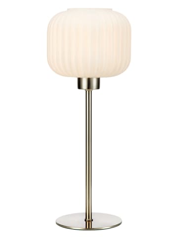 Marksljöd Tafellamp "Sober" zilverkleurig/wit - (H)38 x Ø 15 cm