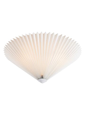 Marksljöd Lampa sufitowa "Plisado" w kolorze białym - wys. 20 x Ø 48 cm