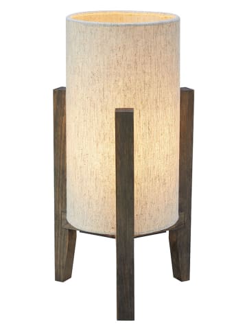 Marksljöd Tafellamp "Eruca" beige/bruin - (H)34 x Ø 16,5 cm