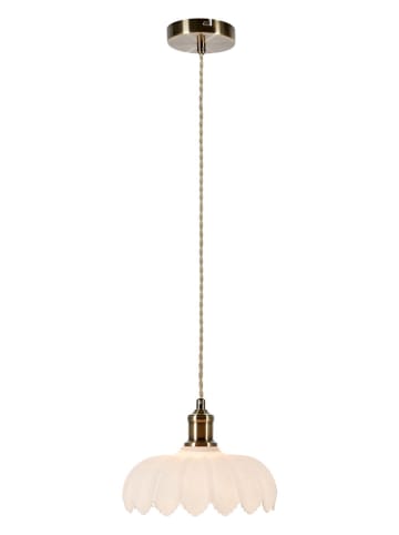 Marksljöd Hanglamp "Kurage" wit/zilverkleurig - (H)18 x  Ø 25,5 cm