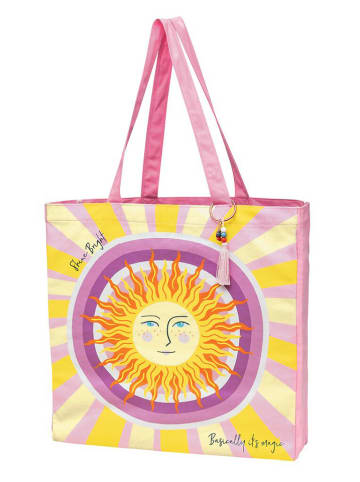 moses. Shopper "Shine Bright" lichtroze/geel - (B)37 x (H)38 x (D)13 cm
