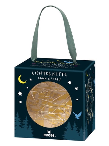 moses. LED-Lichterkette ''Moon & Stars'' in Gold - (L)300 cm