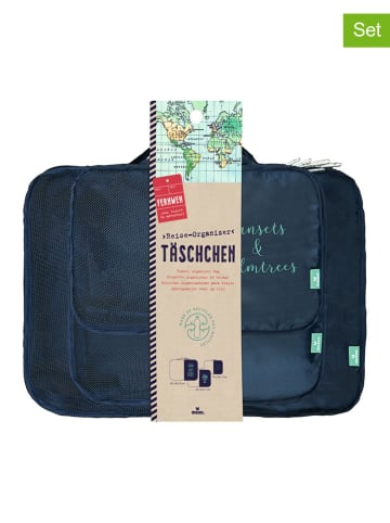 moses. 3-delige reisorganizerset donkerblauw